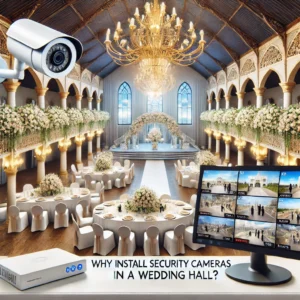 DALL·E 2024 06 24 08.38.59 An image showing the benefits of installing security cameras in a wedding hall. The scene features a beautifully decorated wedding hall with elegant t DALL·E 2024 06 24 08.38.59 An image showing the benefits of installing security cameras in a wedding hall. The scene features a beautifully decorated wedding hall with elegant t