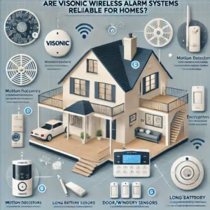 DALL·E 2024 06 24 09.14.51 An informative and visually appealing illustration explaining the reliability of Visonic wireless alarm systems for homes. The image should include va DALL·E 2024 06 24 09.14.51 An informative and visually appealing illustration explaining the reliability of Visonic wireless alarm systems for homes. The image should include va