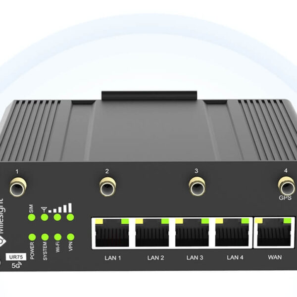 נתב סלולר תעשייתי רשת 4G LTE כולל WIFI ניתן לניהול ומאובטח Milesight UR35 L04EU W 1