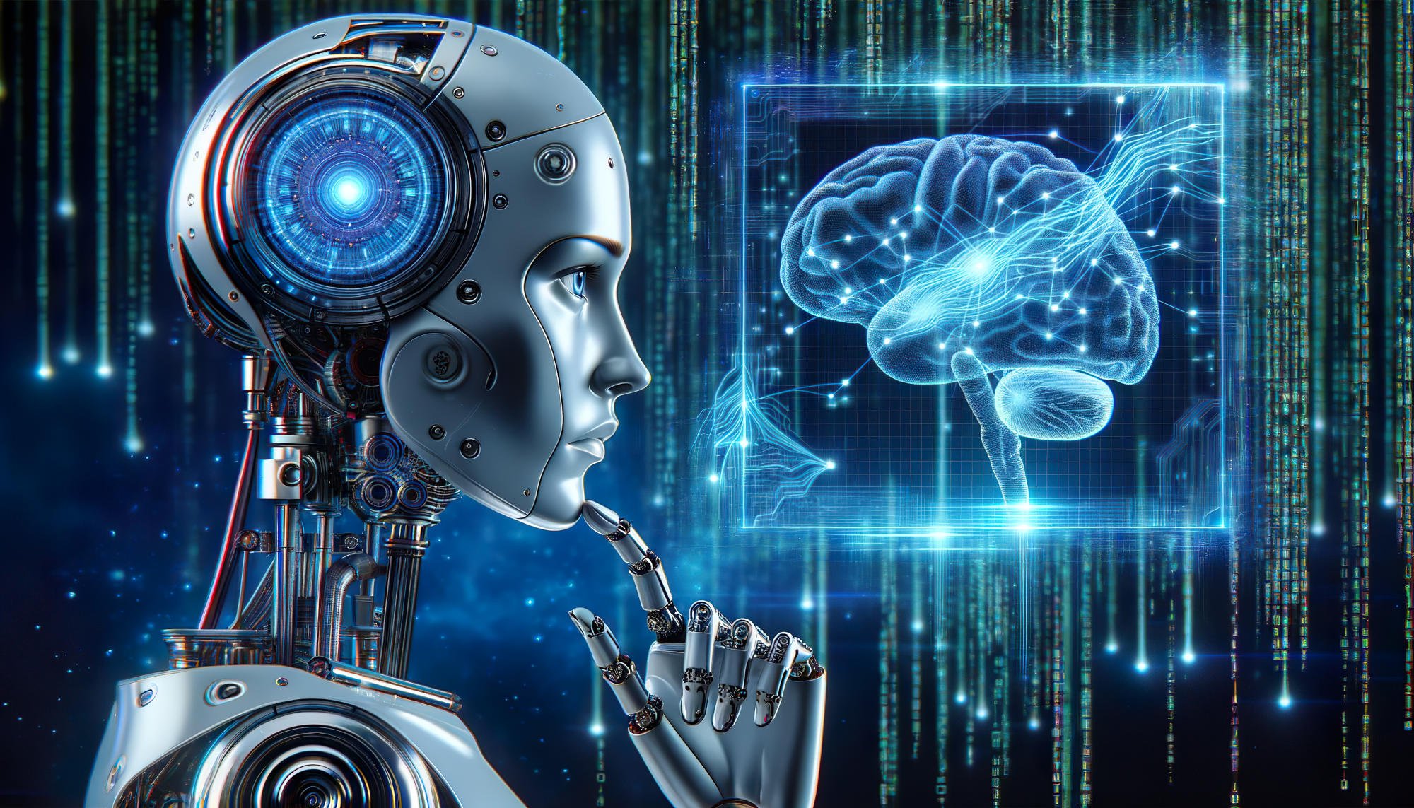 Artificial Intelligence Robot Thinking Brain (1)