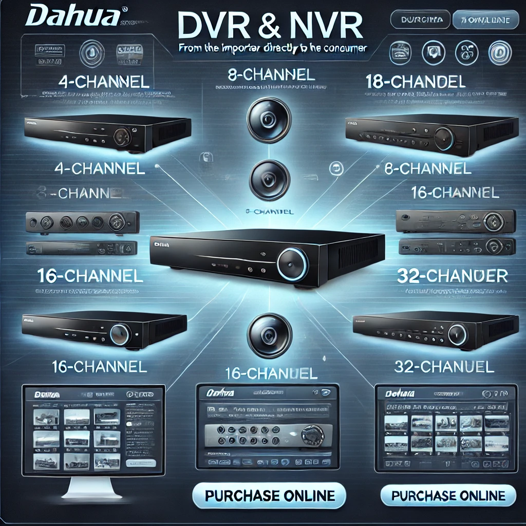 DALL·E 2024 07 03 17.13.33 Create an image showcasing DVR and NVR recording systems from Dahua, highlighting the benefits of purchasing from the importer directly to the consume DALL·E 2024 07 03 17.13.33 Create an image showcasing DVR and NVR recording systems from Dahua, highlighting the benefits of purchasing from the importer directly to the consume