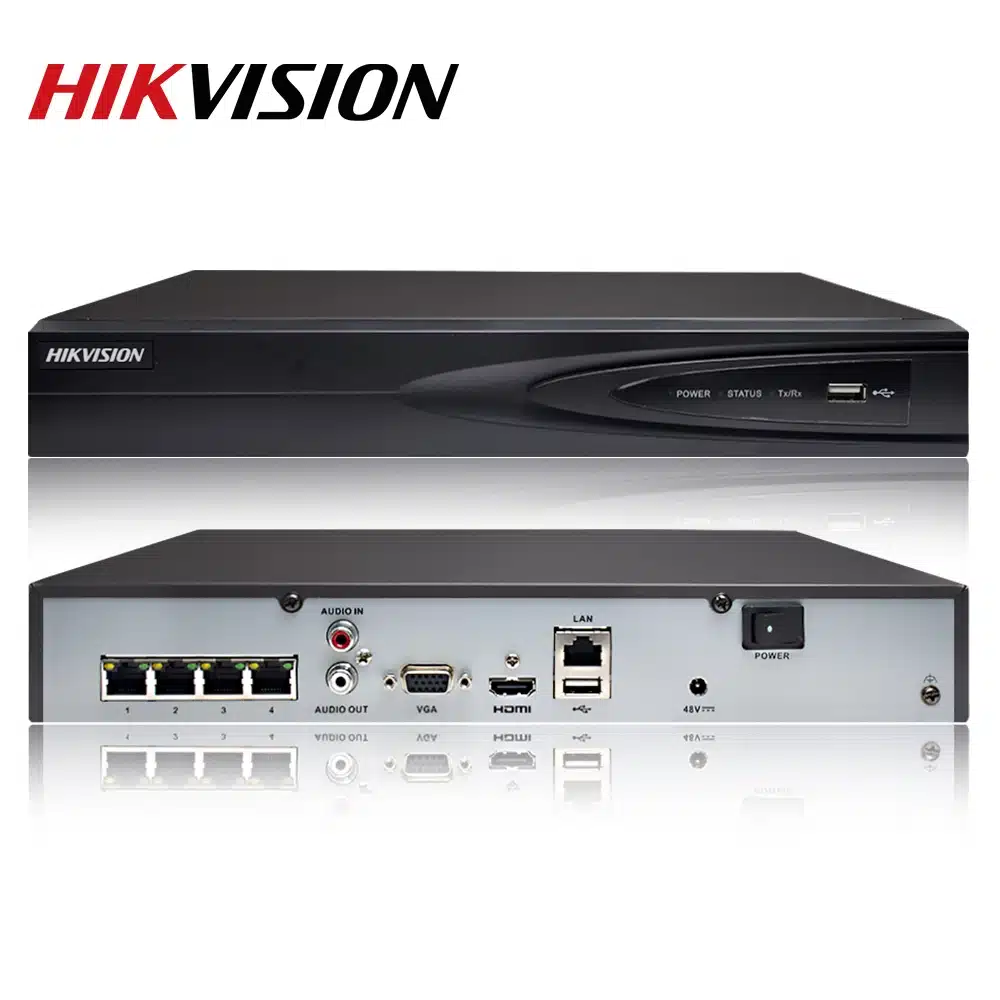 hikvision digital technology ds 7604ni k1 4p network video recorder nvr black