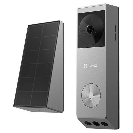ezviz ep3x pro 2k battery powered video doorbell with solar panel 1